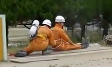 日本消防员的救援比赛
