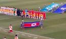 亚洲杯B组中国对朝鲜开场奏国歌